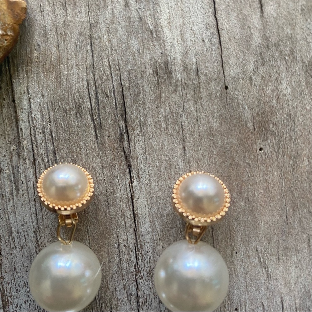 Zara Pearl Drop Statement Earrings - Picture 4 of 4